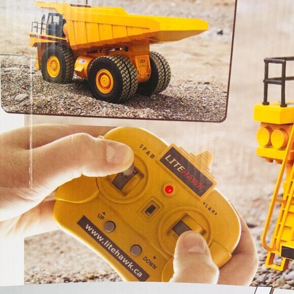 New in Box-LiteHawk RC Dump Truck w/Rechargable Battery and AC Power Supply - Picture 3 of 16